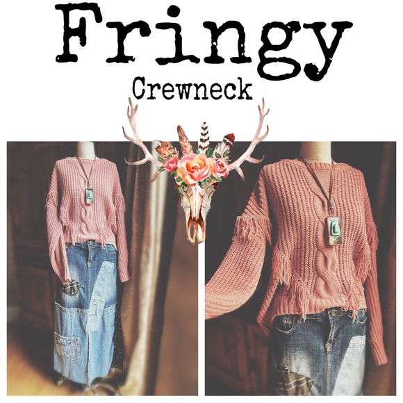 Fringe Sweater Crewneck - Picture 1 of 8